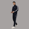 17 Adidas Striped Men Blue Track Suit (Jacket & Track Pant)