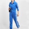ADIDAS Striped Women Blue TrackSuit (Jacket &Track-Pants)