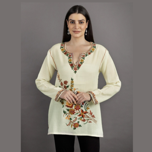 Printed White Kurti