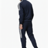 ADIDAS Half Striped Men Navy Blue TrackSuit (Jacket &Track-Pants) – L